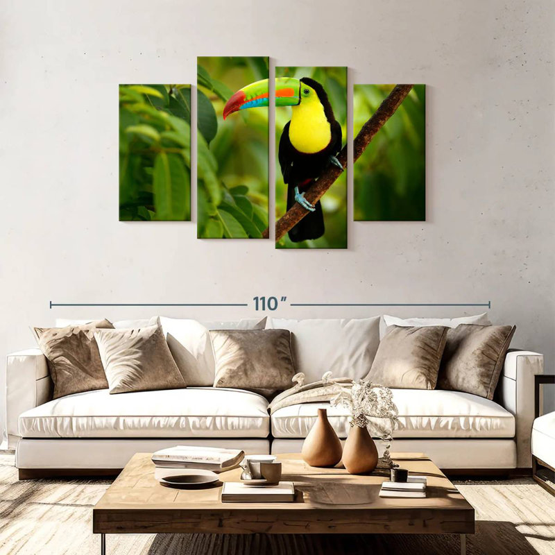 Brampt Toucan On A Tree, 48" H x 75" W