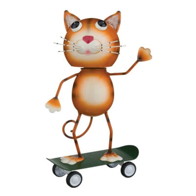 Skateboard Animal Metal Garden Statuary