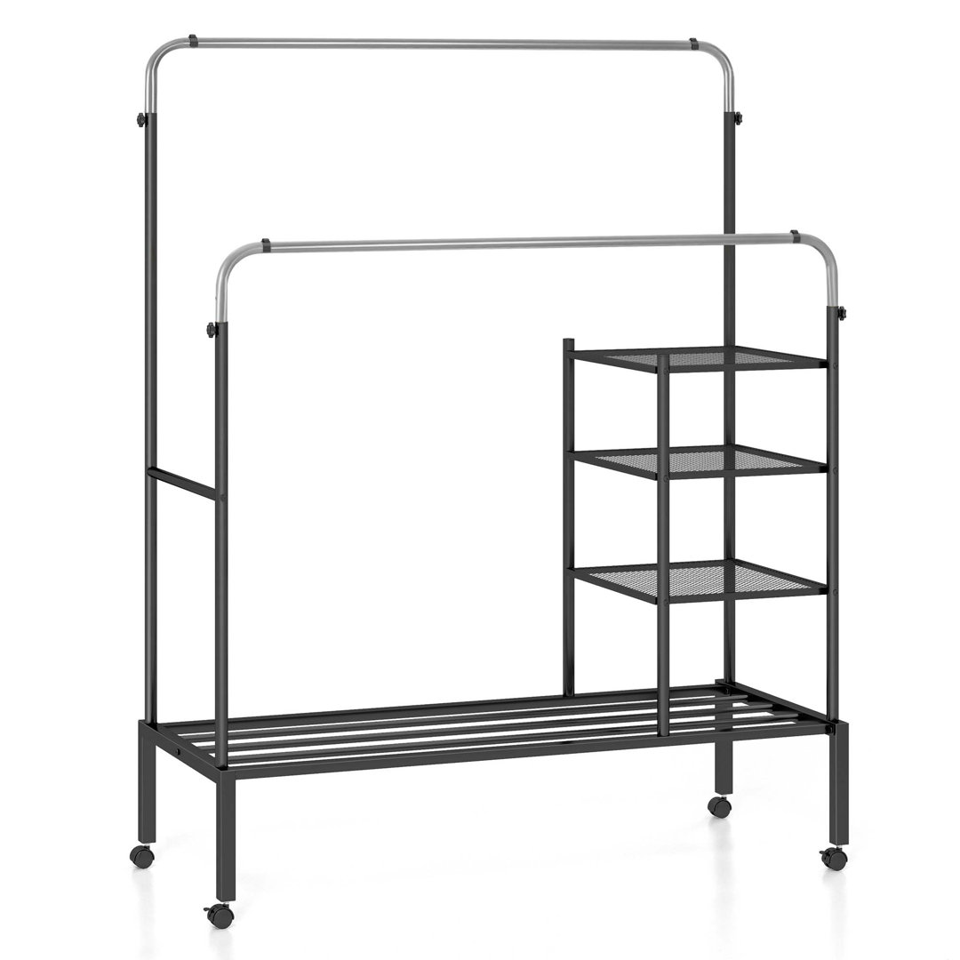53'' Rolling Clothing Rack Costway 