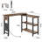 360° End Table Rotating Sofa Side Table with Charging Station Swivel Side Table with Extra Storage Bag Movable End Table with 6 Swivel Wheels with Brakes for Bedroom Living Room