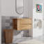 Meuble-lavabo mural 30 po avec tiroir à fermeture en douceur, imitation chêne imitation, Exactness