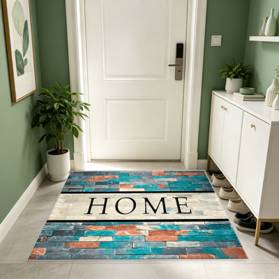 Tapis colorés en brique colorée pour le salon, doux et confortable, adapté à toutes les saisons, facile à entretenir, tapis de sol intérieur lavable à la machine, sous la table de ferme convenant à la chambre à coucher, à la salle à manger, au bureau, au patio, au balcon, à la décoration intérieure