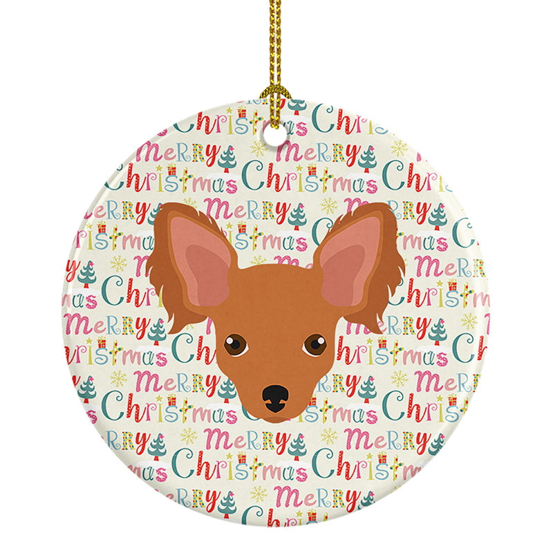 Ornement suspendu russe Merry Christmas