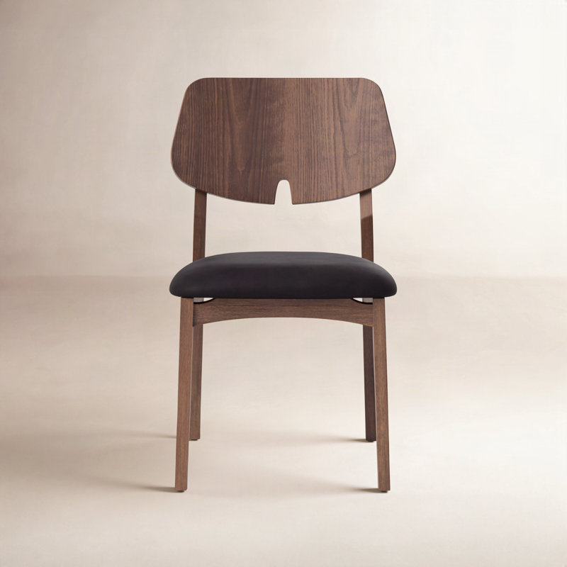Dyron Side Chair, Shimmy Black/Nogal