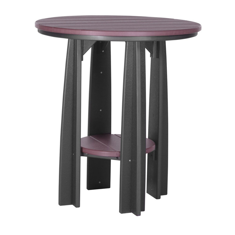 Table ronde 36 po Orchimont, Noir, Bois de cerisier