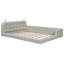 Lit plateforme tapissier avec 2 lampes de lecture