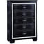 1 pièce, commode crocodile style contemporain, poignée en croûte de diamant, queue d'aronde anglaise, 5 tiroirs, finition miroir noir de 3 m-834024953