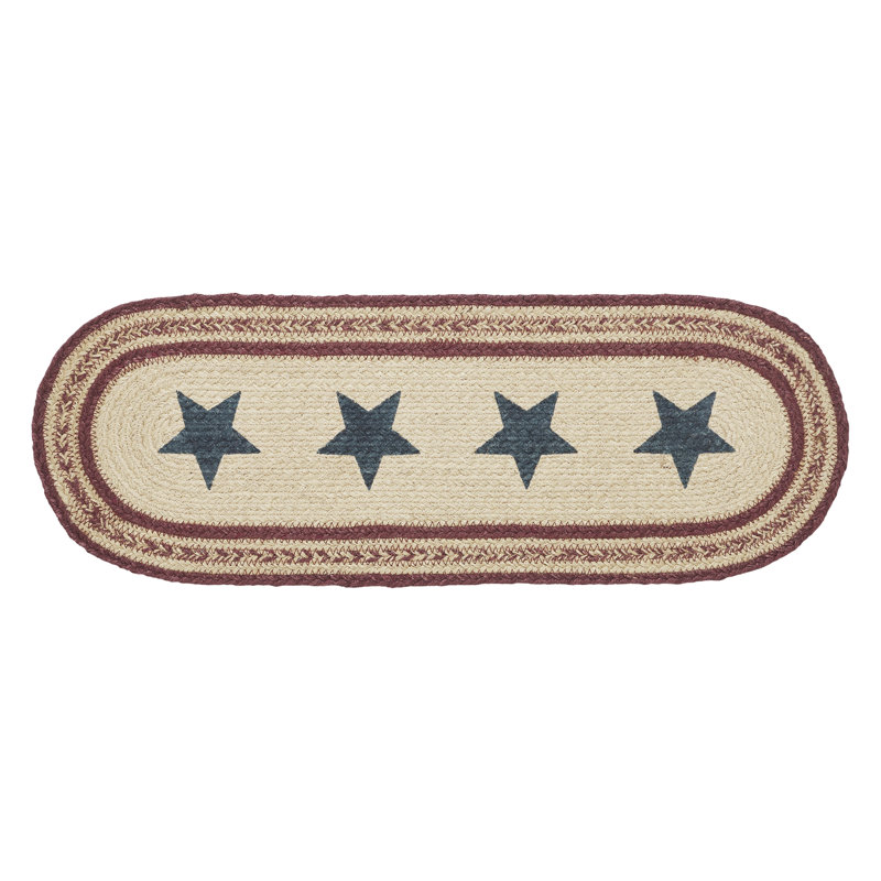 Potomac Jute Table Runner Stencil Stars
