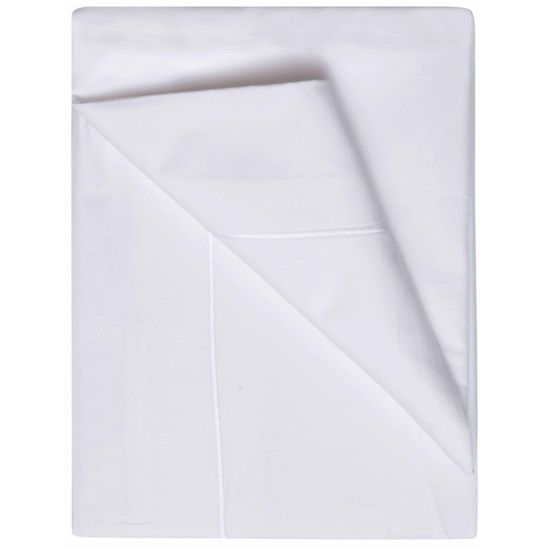 Hotel Suite Collection Sateen Flat Sheet, Kingsize (5'), White