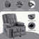 Charmen Wide Manually Swivel Rocker Recliner Chair with Massager and Heat