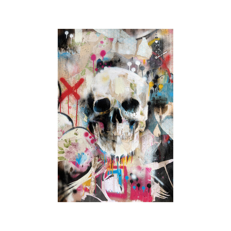 Skull by Famous When Dead - Wrapped Canvas Print, 101.6 cm H x 66.04 cm W x 3.175 cm D, No Frame
