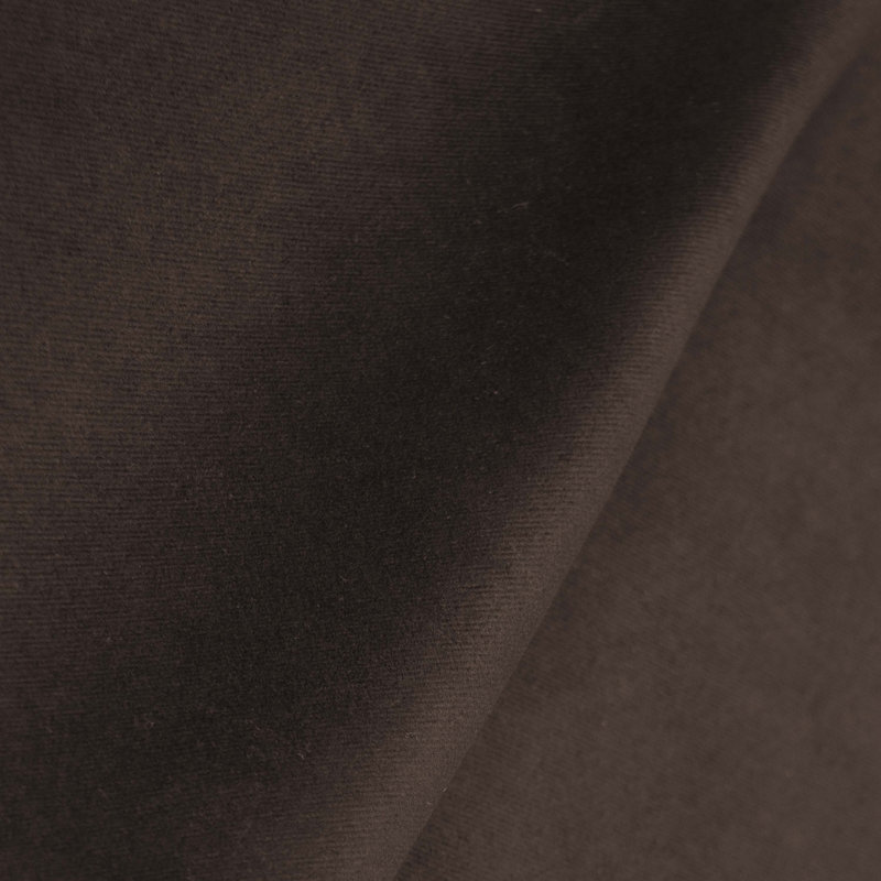 Lit tapissier Rand, Simple, Laiton, Velours chocolat classique