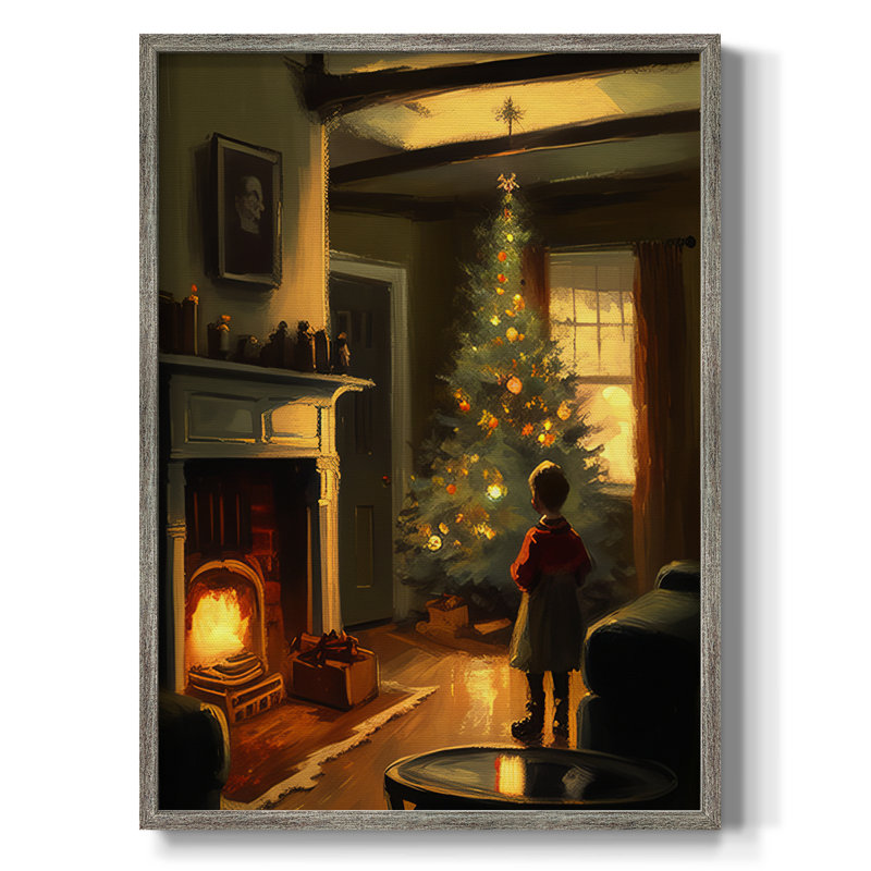 «Christmas Holiday» DCVI, reproduction d'art encadrée - bois massif, H 15 po x l 12 po