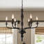 6 - Light Black Candle Chandelier