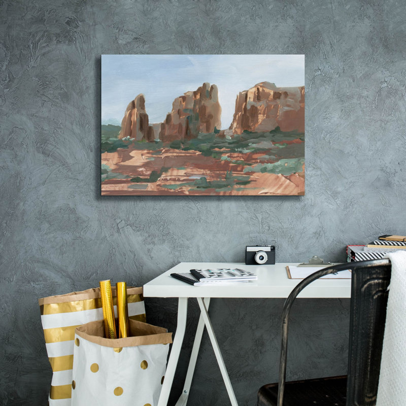 «Western Rock Formation 2» par Ethan Harper, art mural sur toile, H 18 po x l 26 po x P 0,75 po
