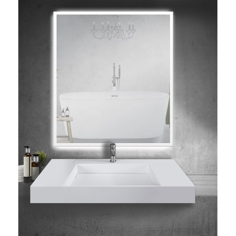 Meuble-lavabo simple mural de 48 po Boyter, Blanc