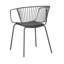 Boghos 44cm H Metal Slat Back Armchair-2137323379