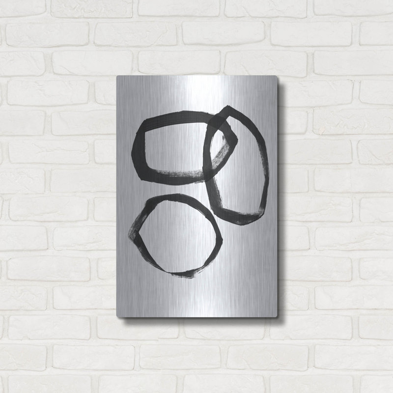 «Brushstroke Circles III» par Linda Woods, H 24 po x l 16 po