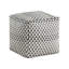 Pouf carré recouvert, antidérapant, capacité de 300 lb, multicolore, 16 x 16 x 16 po multicolore avec tissu, fond antidérapant
