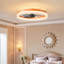 Ventilateurs de plafond avec lumières à DEL à intensité variable et installation encastrée de ventilateurs de plafond minces et modernes (orange)