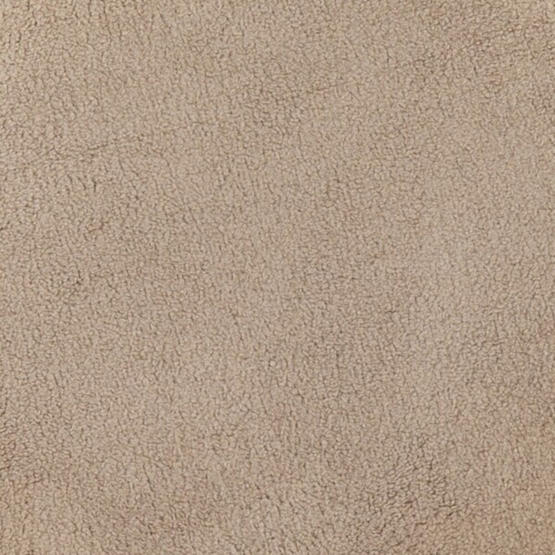Repose-pieds rembourré avec rangement Mancora, Fausse peau de mouton brune