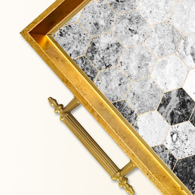 Elegant Glass Tray, 19.7 x 11.4 x 1.4 inches | 100% Durable Glass Construction | Easy to Clean with Damp Cloth | Ideal for Serving, Decorative Display, and Organizing | Stylish Addition to Home Décor