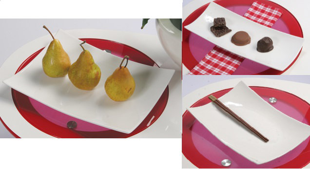Red Vanilla Fare Platter, Small