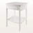 Marlowe White Curved Accent Table Nightstand with 1 drawer, 21.87'' H X 17.87'' W X 17.96'' D-690229549