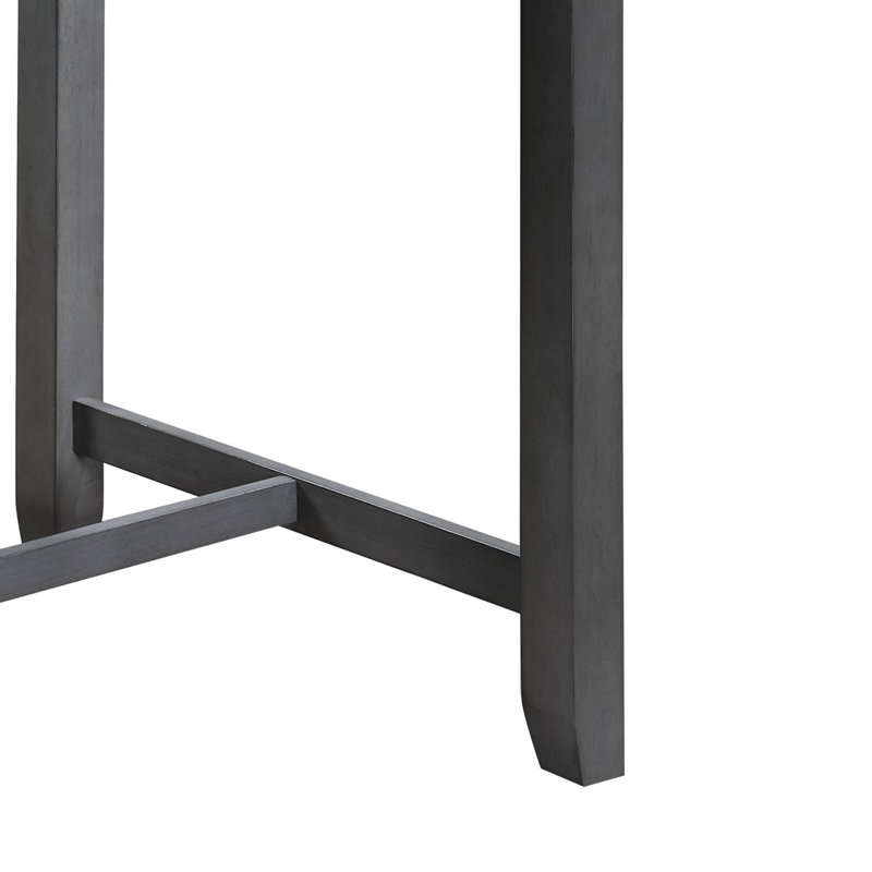 Graham 3-Piece Counter Height Dining Table With Shelves And 2 Chairs, Grey