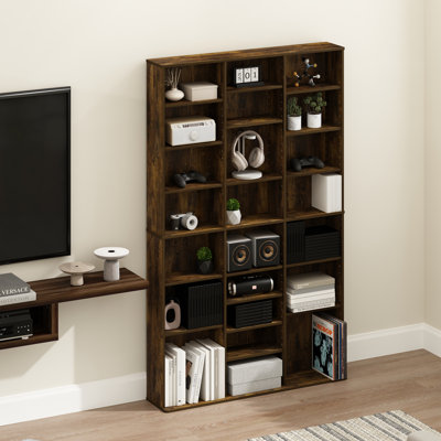 24-Shelf Multimedia Media Storage Tower Rack with Adjustable Shelves by Ebern Designs