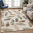 Machine Washable Indoor/Outdoor Chantille ACN2649 Botanical Rug-697883376-697883377