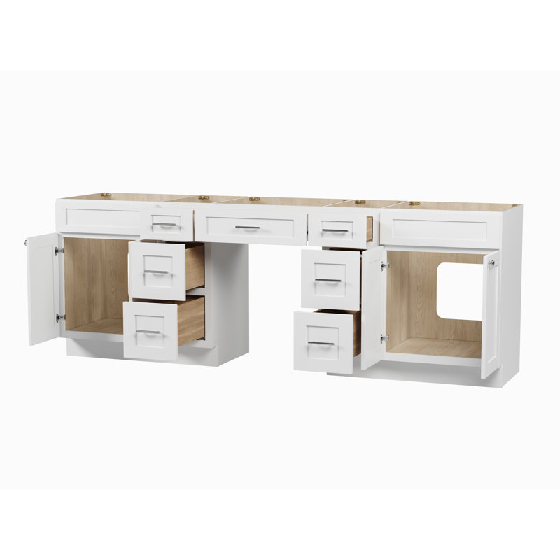 Ensemble de meuble-lavabo double 96 po Disar, White