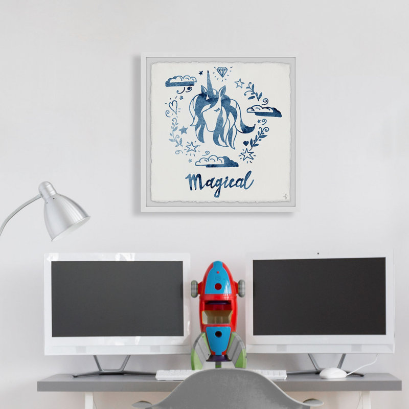 Raziel «Magical Unicorn», reproduction encadrée, H 32 po x l 32 po x P 1,5 po
