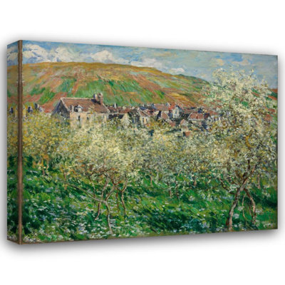 "Fleurs de pruniers" par Claude Monet - Toile tendue avec châssis