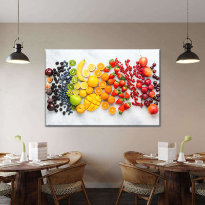 Les fruits de nombreuses couleurs, reproduction sur toile