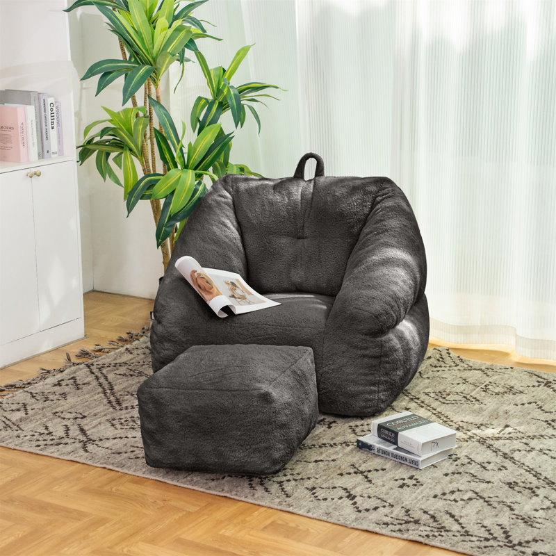 Fauteuil à billes avec rembourrage, Noir