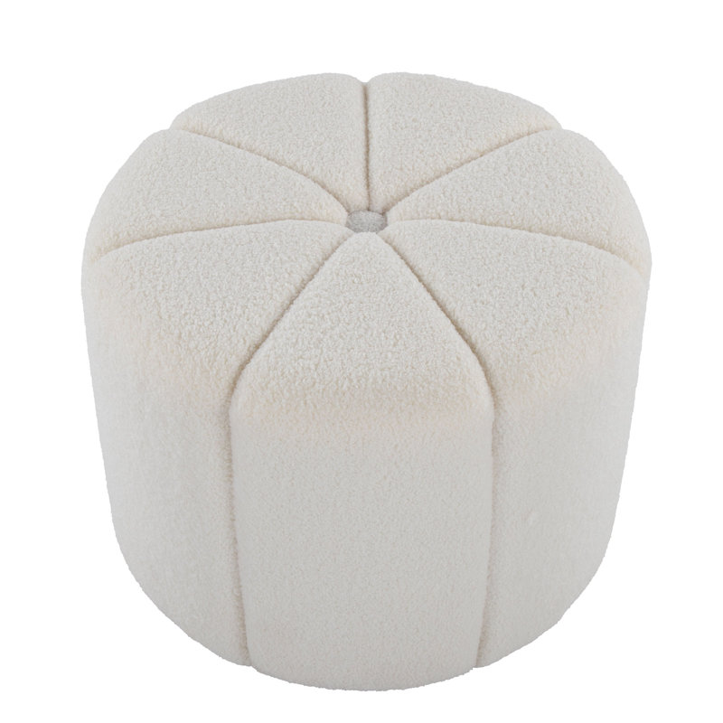 Ottoman In White Fabric
