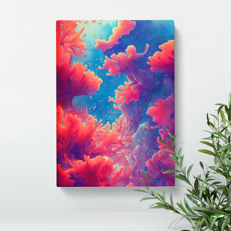 Dreamy Coral Reef - Wrapped Canvas, 76cm H x 50cm W x 3cm D