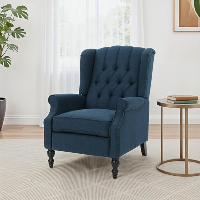 Val 28.5" Wide Manual Wing Chair Recliner by Three Posts
