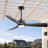 52" Indoor/Outdoor Ceiling Fan with Light and Remote, Dimmable 3CCT LED, Reversible DC Motor, 6-Speed, Covered Patio Fan for Porch Gazebo
