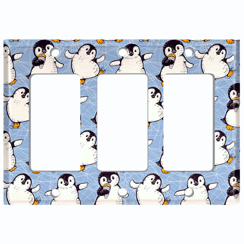 Interrupteur à bascule à 3 bandes Penguin, Bleu