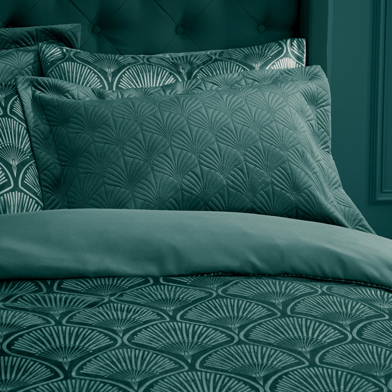 Art Deco Pearl Quilted Pillow sham Pair