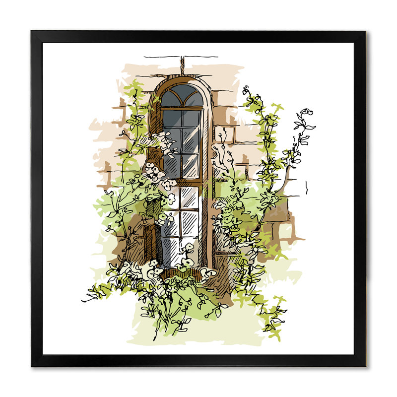 Vintage Old Europe View IX - peinture sur toile encadrée