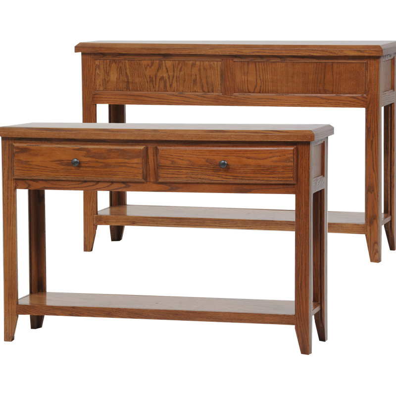 Campbell 47'' Solid Wood Console Table, Classic Bourbon