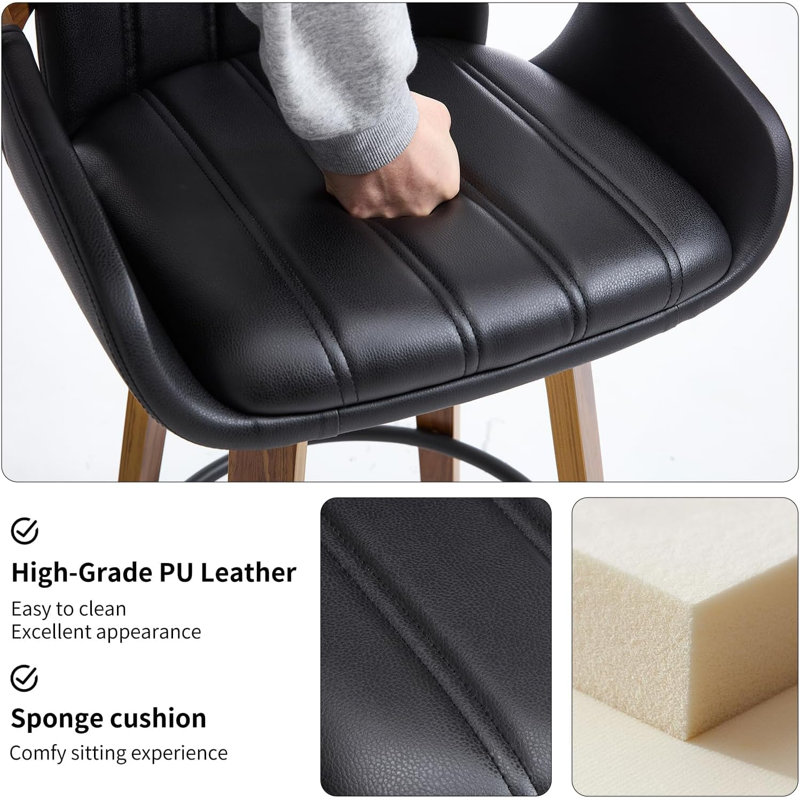 Swivel Bar & Counter Stool, Black