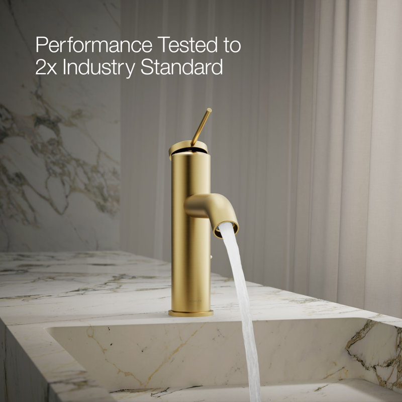 Components Single-Handle Bathroom Sink Faucet, Vibrant Brushed Moderne Brass