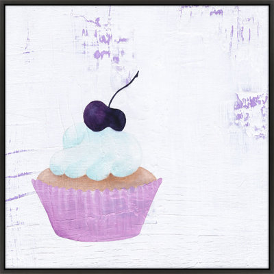 Cherry Cupcake Print by Katy Montica