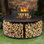 Foyer d'extérieur au feu de bois de 38 po de diamètre avec rangement pour bûches, tisonnier et écran Deko Living