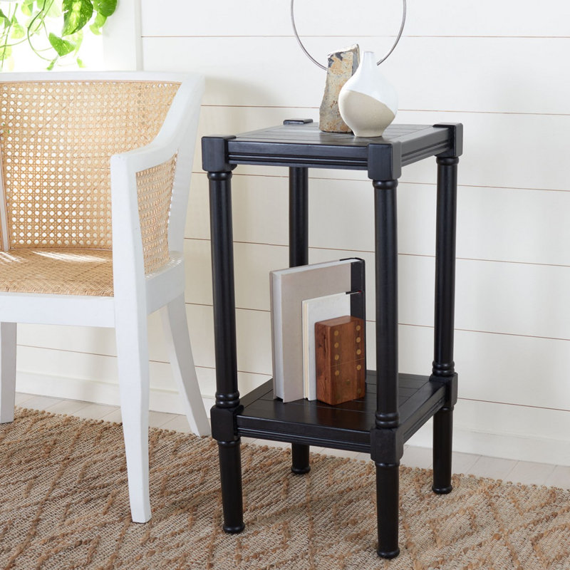 Table de bout avec rangement Antaun, Noir