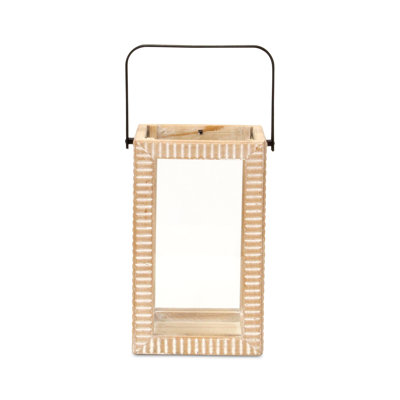 Aber Ridge Patterned Wood Lantern